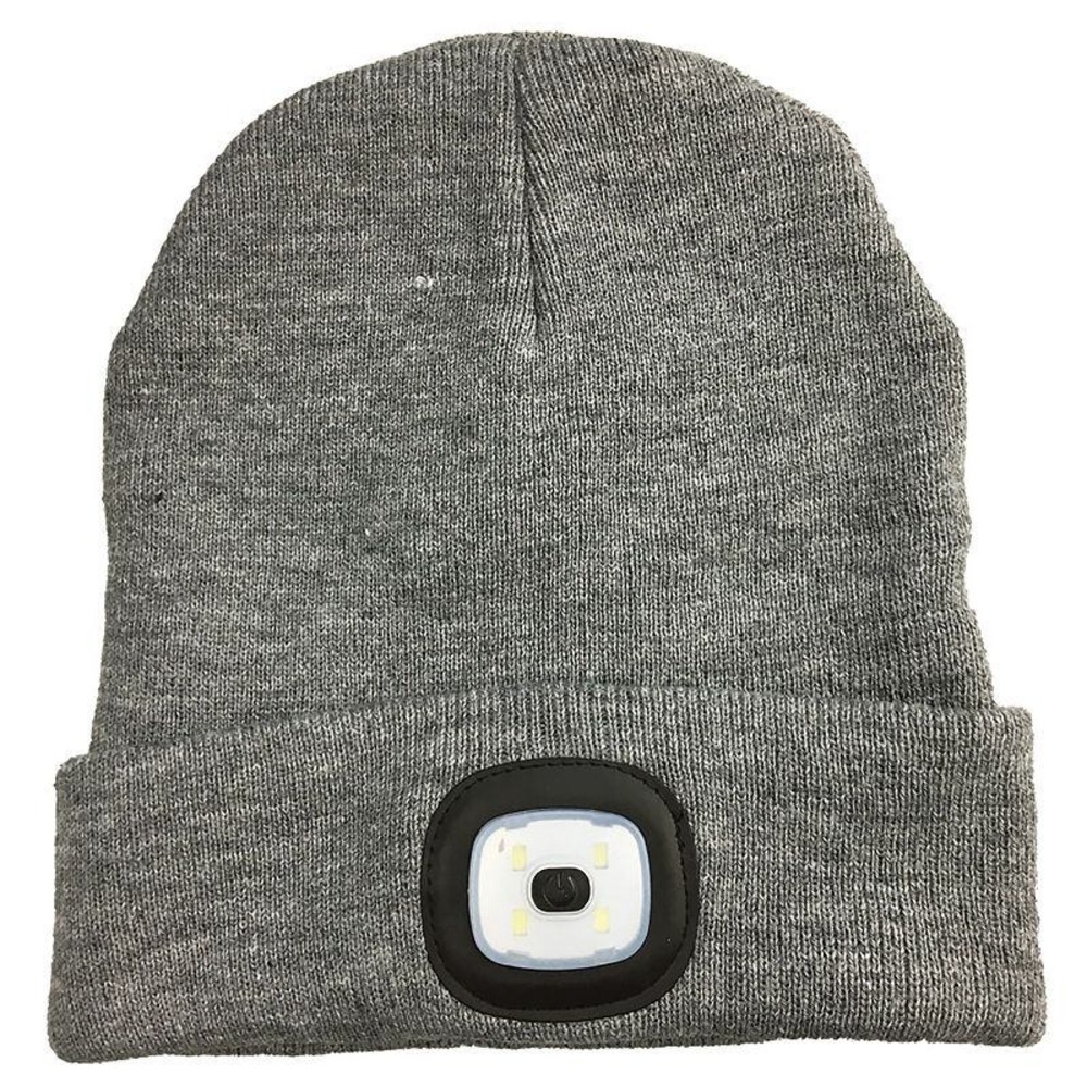 Adventure LED Beanie Hat Mens One Size Black Rechargeable‎ Headlight Lightweight